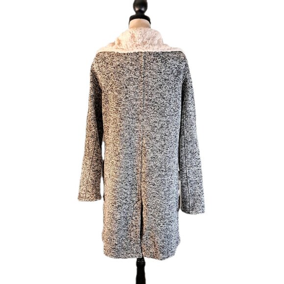 Steve Madden Sylish Faux Fur Shawl Collar Women’s Jacket Size L - Picture 8 of 10